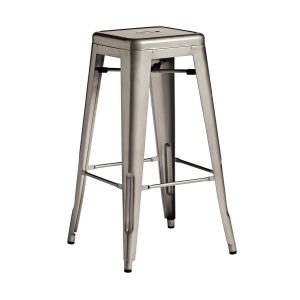 Marcel High Stool (without back) – Gun Metal