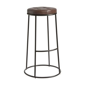 Max 75 – Black metal frame – Vintage Brown Seat