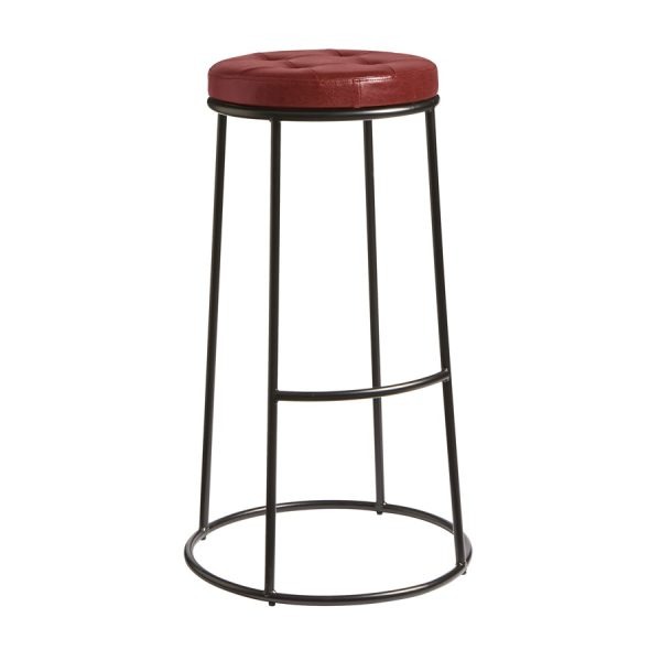 Max 75 – Black metal frame – Vintage Red Seat