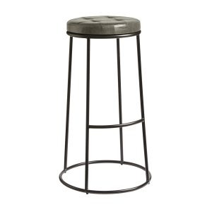 Max 75 – Black metal frame – Vintage Silver Seat