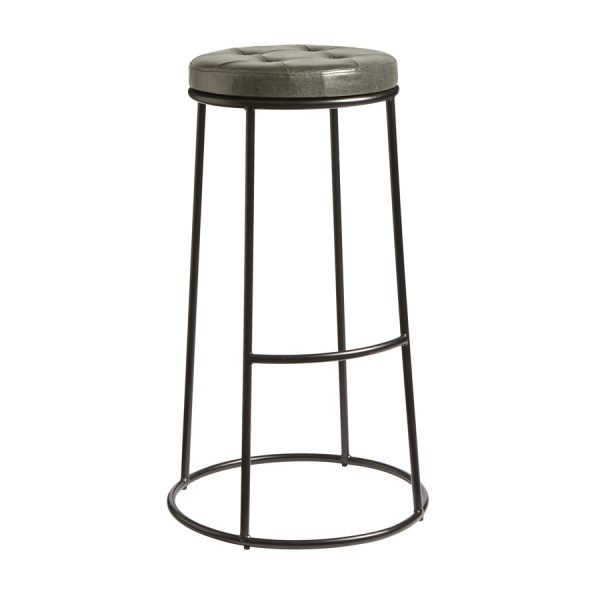 Max 75 – Black metal frame – Vintage Silver Seat