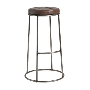 Max 75 – Clear Lacquered metal frame – Vintage Brown Seat