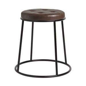 Max 45 – Black metal frame – Vintage Brown Seat
