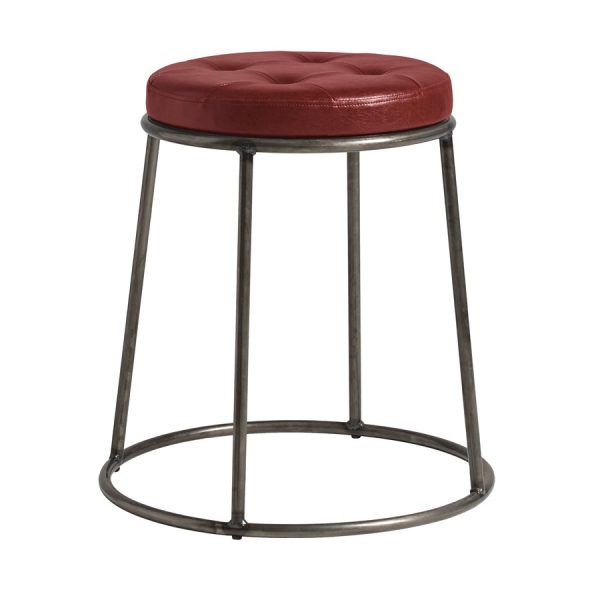Max 45 – Clear Lacquered metal frame – Vintage Red Seat