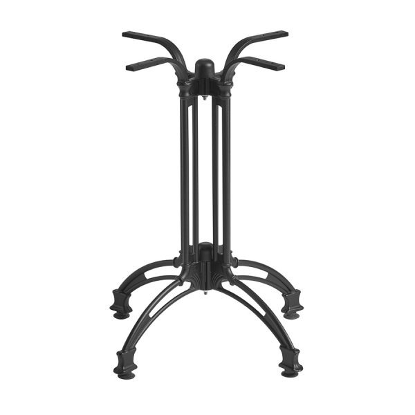 Orleans – 4 Leg Table Base – Black Aluminium – Medium Dining