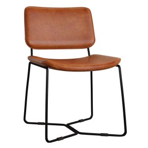 Pearl Side Chair in Bruicato Leather
