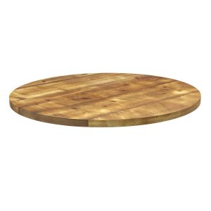 Rustic Aged Solid Wood Table Top – 600Dia x32mm