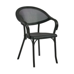 Selva Armchair – Black frame – Black seat and Back