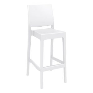 Maya Bar 75 Stool – White