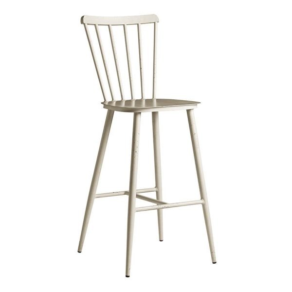 Spin Bar Stool – Retro White – Alu Frame