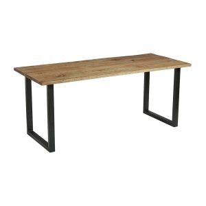 Wentworth ‘Loop’ Dining Table  – Black – Rustic Antique – 180cm x 75cm
