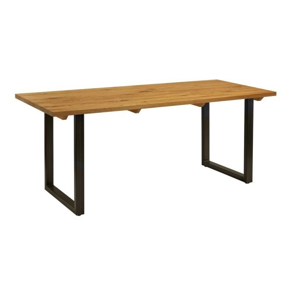 Wentworth ‘Loop’ Dining Table – Clear – Character Oak – 180cmx75cm