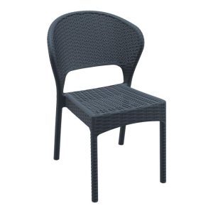 Daytona Rattan Side Chair – Dark Grey