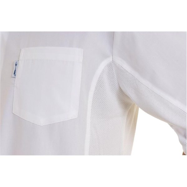Chef Works Unisex Cool Vent Chefs Shirt White XS