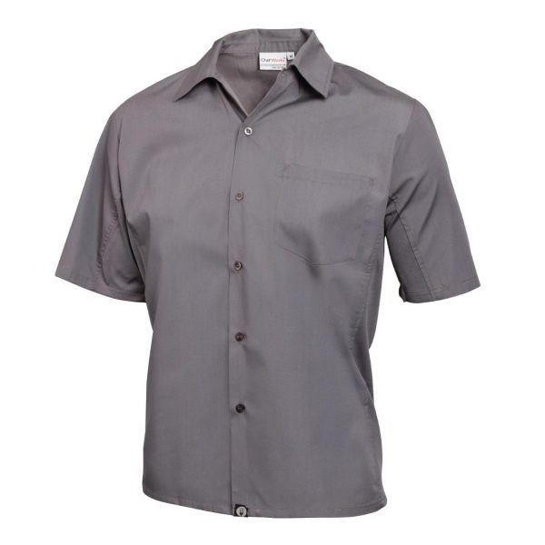 Chef Works Unisex Cool Vent Chefs Shirt Grey XL