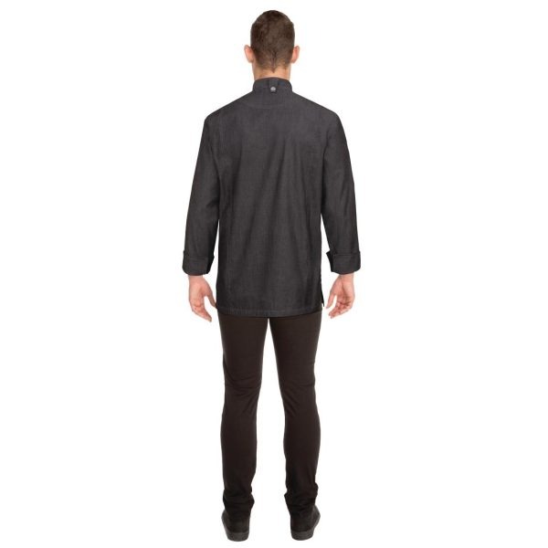 Chef Works Urban Gramercy Unisex Denim Chef Jacket Black S