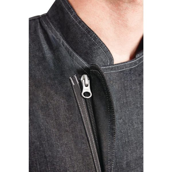 Chef Works Urban Gramercy Unisex Denim Chef Jacket Black S