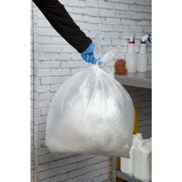 Jantex Light Duty Recycled Bin Bag 10kg 80ltr Clear (Pack of 200)