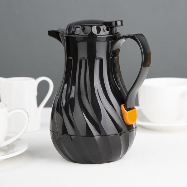Olympia Insulated Swirl Jug Black 0.5Ltr