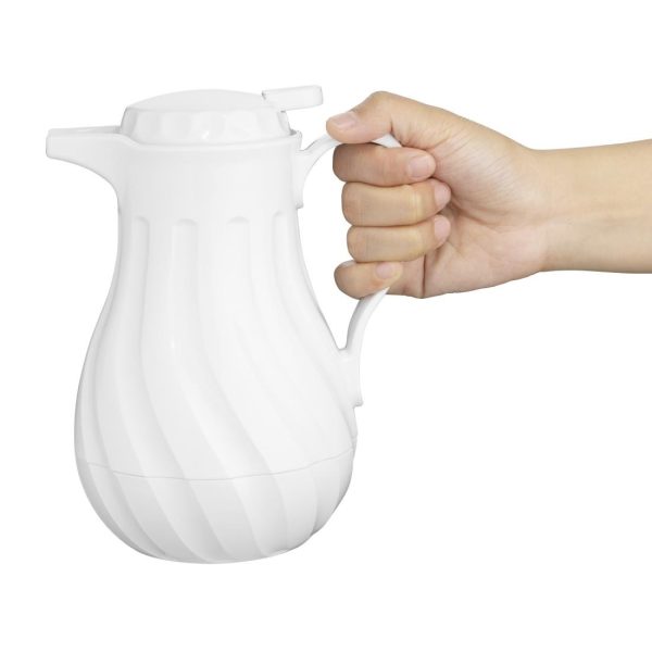 Olympia Insulated Swirl Jug White 0.5Ltr