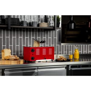 Rowlett Regent 4 Slot Toaster Traffic Red with 2x Additional Elements