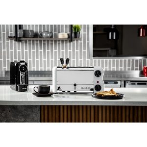 Rowlett Esprit 4 Slot Toaster White w/2x Additional Elements & Sandwich Cage