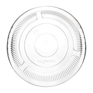 Vegware 96 Series Compostable Cold Cup Flat Lids No Hole 12/16oz (Pack of 1000)