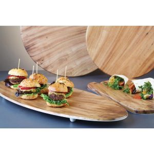 APS Timber Oval Melamine Platter 650 x 260mm