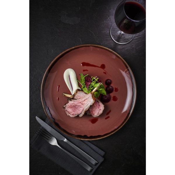 Dudson Harvest Plum Coupe Plate 8.67 inch Box 12