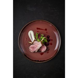 Dudson Harvest Plum Coupe Plate 8.67 inch Box 12