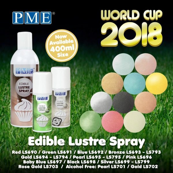 PME Edible Lustre Spray Silver 400ml