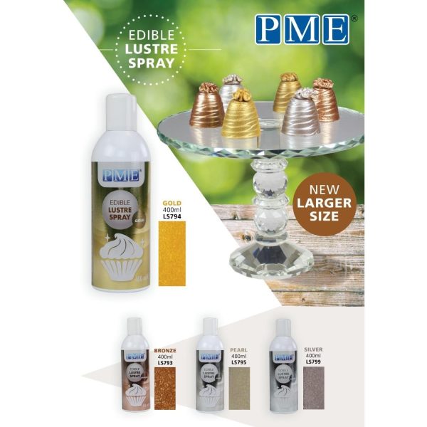 PME Edible Lustre Spray Pearl 400ml