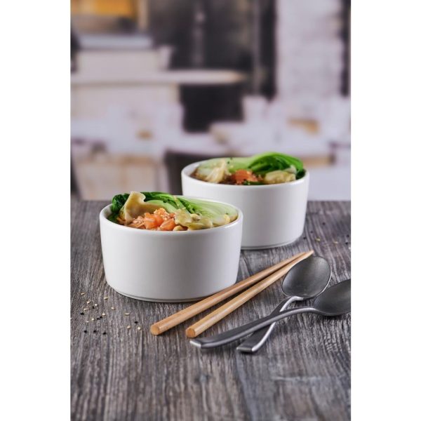 Churchill Nourish Straight Sided Soup Bowls White 15oz (Pack of 12)
