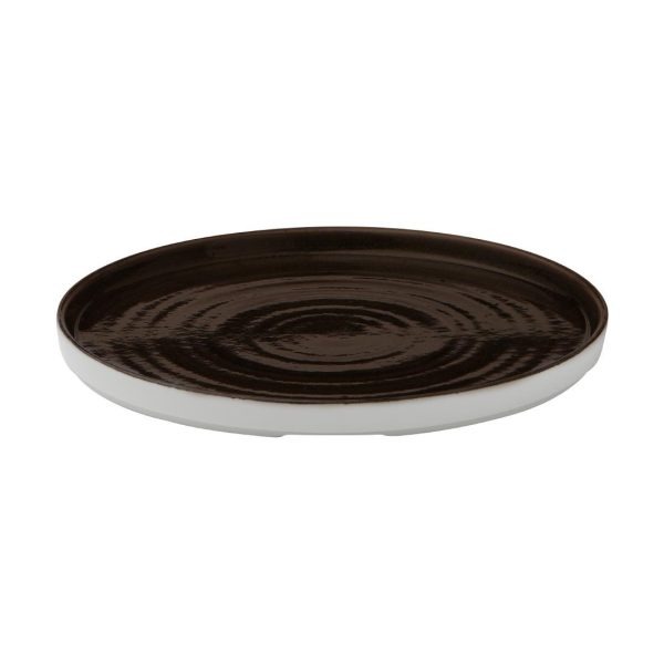 Churchill Stonecast Patina Walled Plates Iron Black 260mm (Pack of 6)