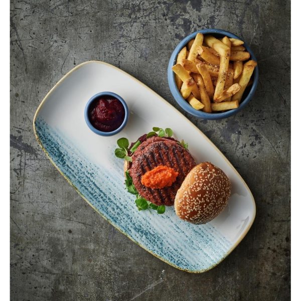 Churchill Homespun Accents Aquamarine Oblong Plates 296X152mm (Pack of 12)