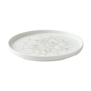 Churchill Studio Prints Kintsugi Agate Walled Plates Grey 260mm (Pack of 6)