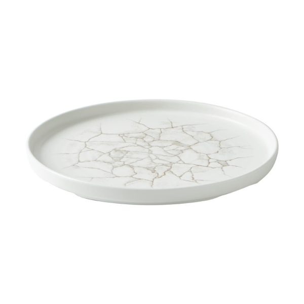 Churchill Studio Prints Kintsugi Agate Walled Plates Grey 260mm (Pack of 6)