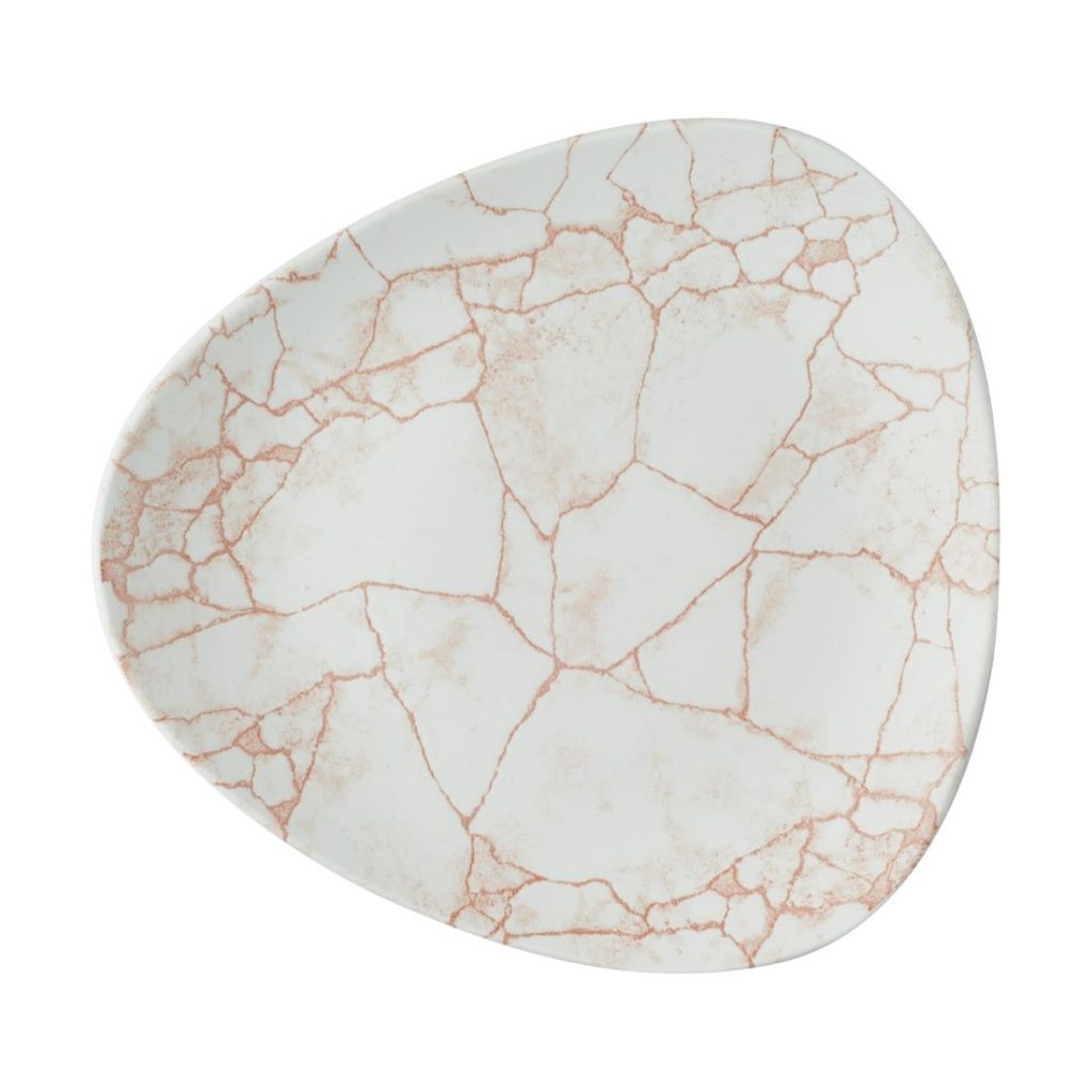 Churchill Studio Prints Kintsugi Lotus Plates Coral 178mm (Pack of 12)