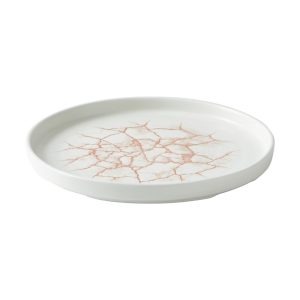 Churchill Studio Prints Kintsugi Walled Plates Coral 220mm (Pack of 6)