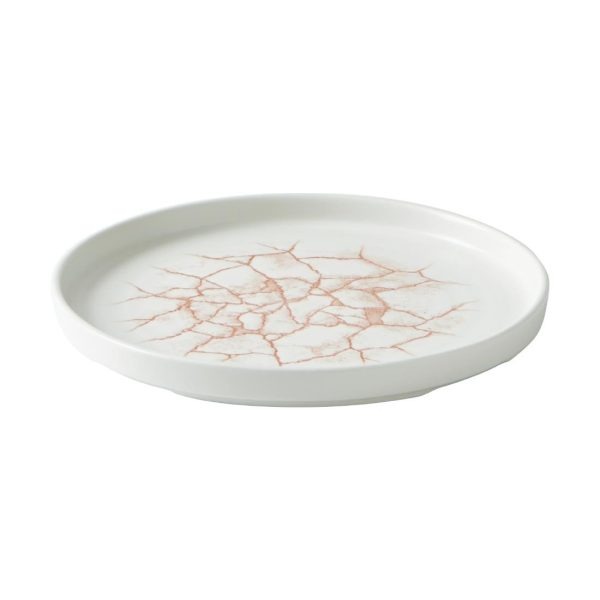 Churchill Studio Prints Kintsugi Walled Plates Coral 220mm (Pack of 6)