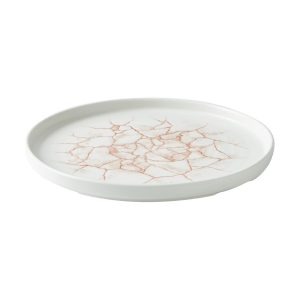 Churchill Studio Prints Kintsugi Walled Plates Coral 260mm (Pack of 6)