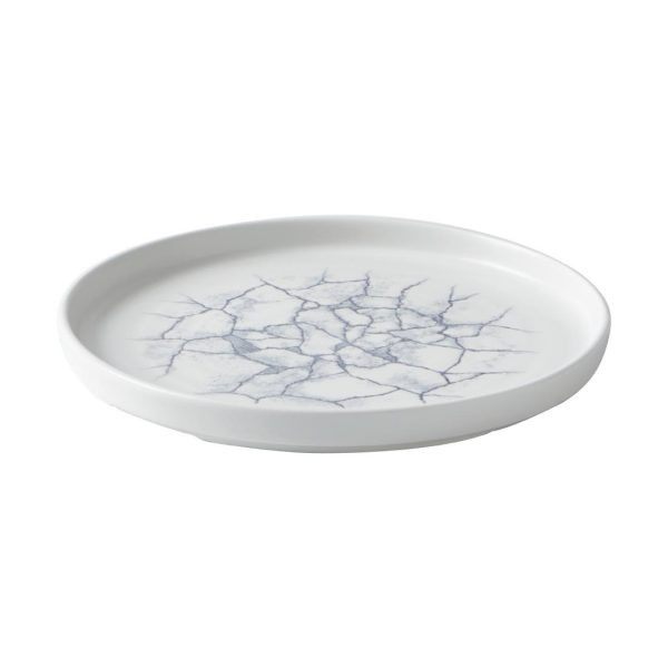 Churchill Studio Prints Kintsugi Pearl Walled Plates Grey 220mm (Pack of 6)