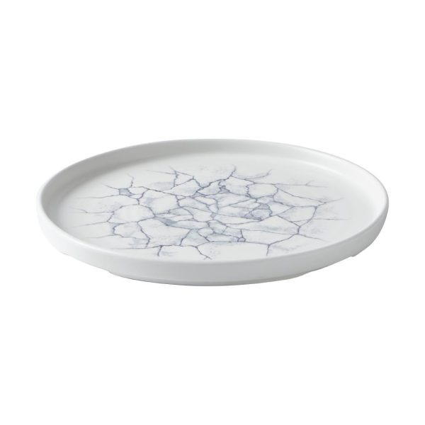 Churchill Studio Prints Kintsugi Pearl Walled Plates Grey 260mm (Pack of 6)