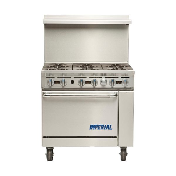 Imperial Six Burner Gas Oven Range with Splashback LPG IR-6-SPLASHBACK