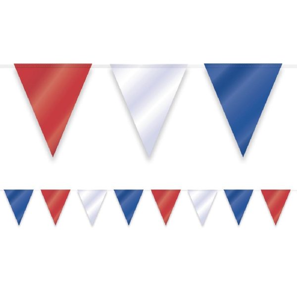 Red, White & Blue Plastic Bunting – 7m
