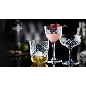 Utopia Raffles Diamond Nick and Nora Glasses 170ml (Pack of 6)