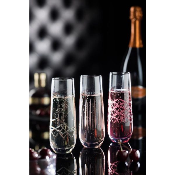 Utopia Raffles Vintage Champagne Glasses 300ml (Pack of 6)