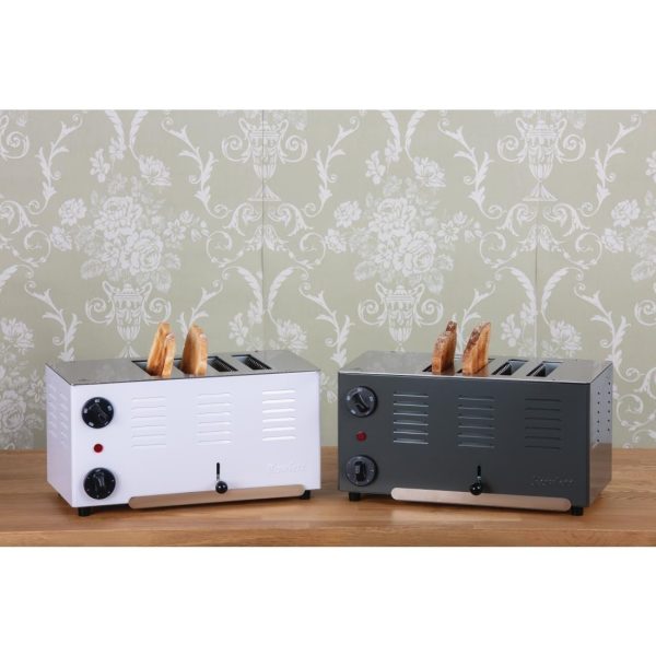 Rowlett Regent 4 Slot Toaster Quartz Grey with 2x Additional Elements