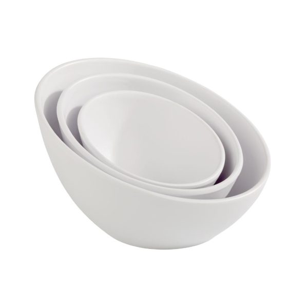 APS Zen Melamine Round Sloped Bowl White 150ml