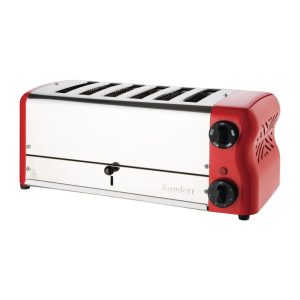 Rowlett Esprit 6 Slot Toaster Traffic Red w/2x Additional Elements & Sandwich Cage